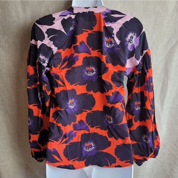 MAEVE Neck-Tie Silk Blouse - Picture 7 of 12